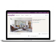 Wayfair's visual search tool allows users to upload a photo and instantly find exact or similar products. 