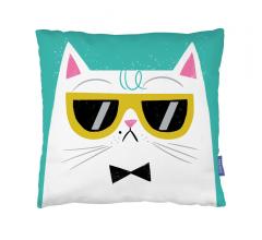 Ohh Deer Cool cat pillow suede