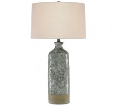 Stagazer table lamp with a terracotta body in gray from Currey & Co.
