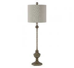 Coleman Buffet Lamp in gray with a resin fabric shade from Forty West