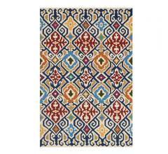 Venice BEach area rug with an ivory background and a multi-color print from Loloi Rugs