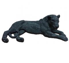 Black diamond jaguar statue