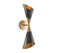 Mid-Century Wall Sconce with one light pointing up and another pointing down from John-Richard