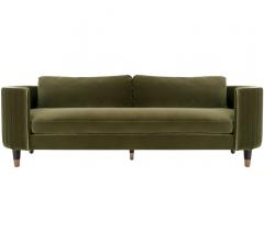 Winford Velvet Sofa in Giotto Dark Olive Green from Safavieh