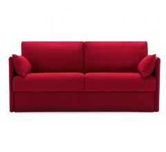 Urban two-seater Sofa Bed with two pillows in red from Calligaris