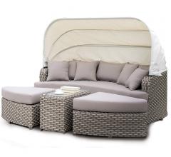 Furniture of America gray outdoor sofa with cover 