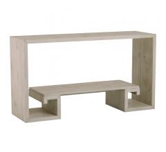 Bamboo Greek Key Console in white from Curate Home Collection