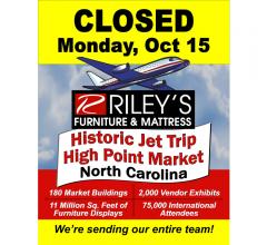 Riley's Furniture Mattress High Point Market Trip poster
