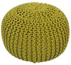 Malmo Pouf in Lime Green from Surya
