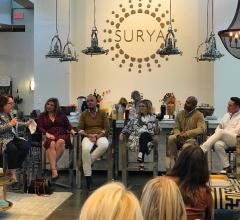 Panel discussion in Surya's High Point Market showroom