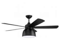 Ventura black ceiling fan with LED light kit from Craftmade