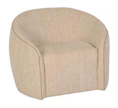 Rondo Club Chair in a beige fabric with a rounded back from Norwalk Furniture