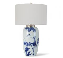Kyoto blue and white floral Table Lamp from Regina Andrew Design