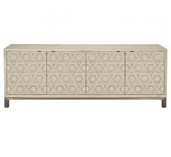 Santa Barbara Entertainment Console in beige with four doors from Bernhardt