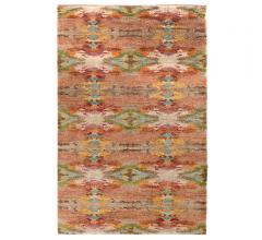 Shiloh abstract colorful hand-knotted jute area rug from Dash & Albert
