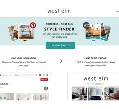 Pinterest X West Elm home page