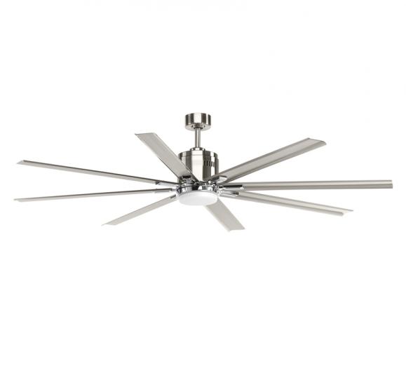 Vast Ceiling Fan with eight blades in a Brushed Nickel finish from Progress Lighting