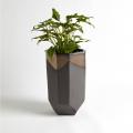 Global Views Faceted Banded Bronze Container