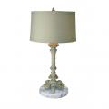Provence Home Decor Carved Wood Table Lamp
