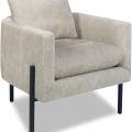 The Jada chair from Temple Furniture features a loose pillow in the back of the rounded frame. Accented with silt legs.  310 N. Hamilton, S-301 www.templefurniture.com