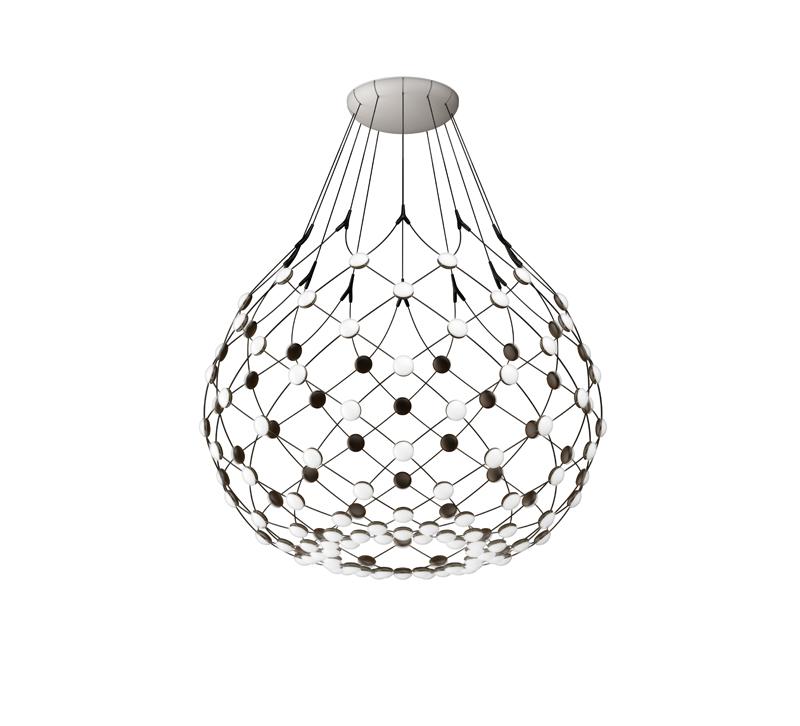 Mesh Suspension Lamp with integrated LED lights from Luceplan