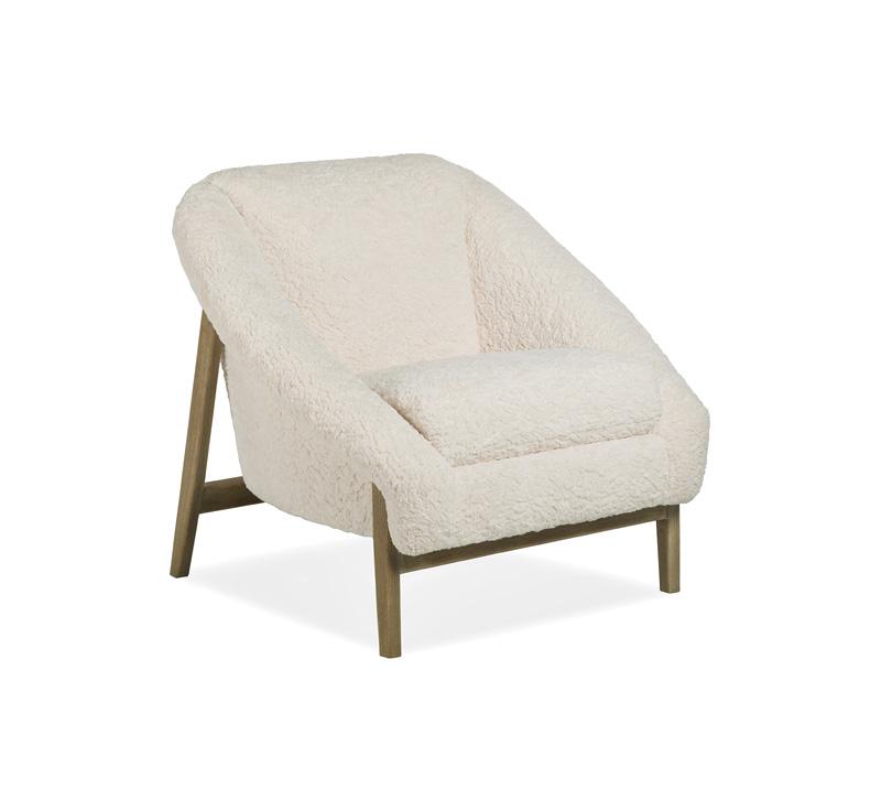 Hancock & Moore Crescent Chair with La La Lamb fabric