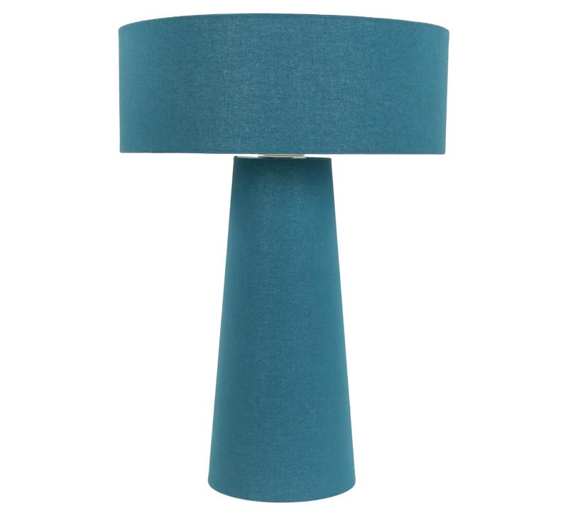 Bradley mushroom table lamp with a Sky Blue base and shade from Surya