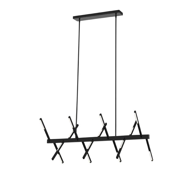 Aeon Linear Suspension with a Matte Black finish and LED lights from Tech Lighting