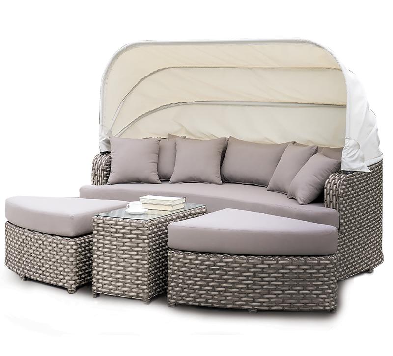 Furniture of America gray outdoor sofa with cover 