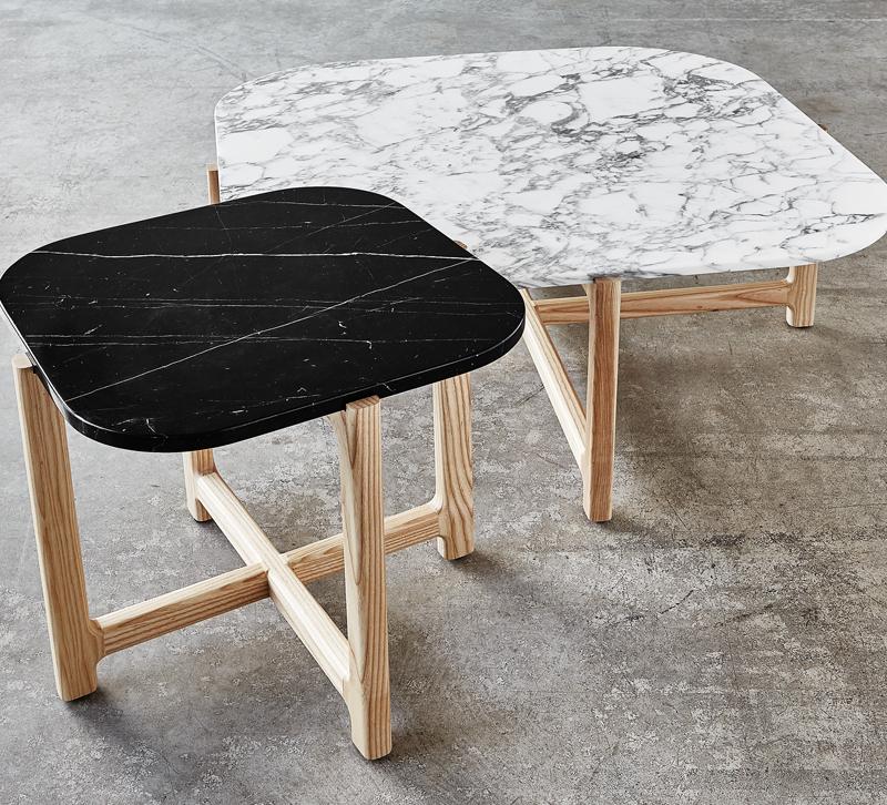 Quarry end and coffee tables from Gus Modern