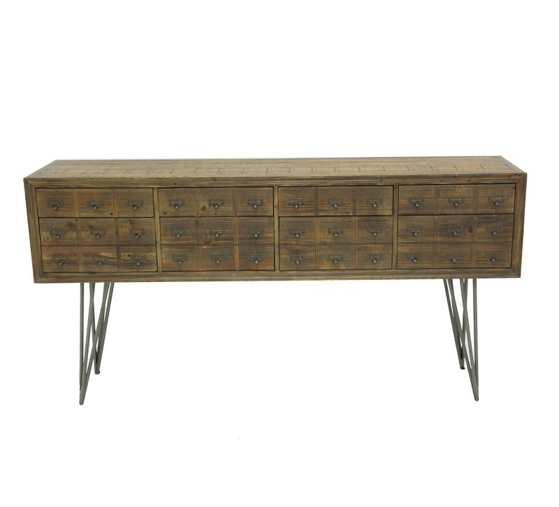 Javadi Sideboard with 36 small drawers on four hairpin legs from Moe's Home Collection