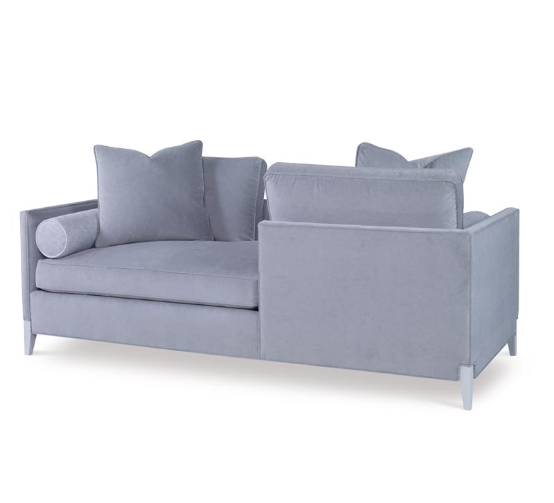 Sweet Nothings gray Sofa with gray legs and round lumbar pillows from Chaddock