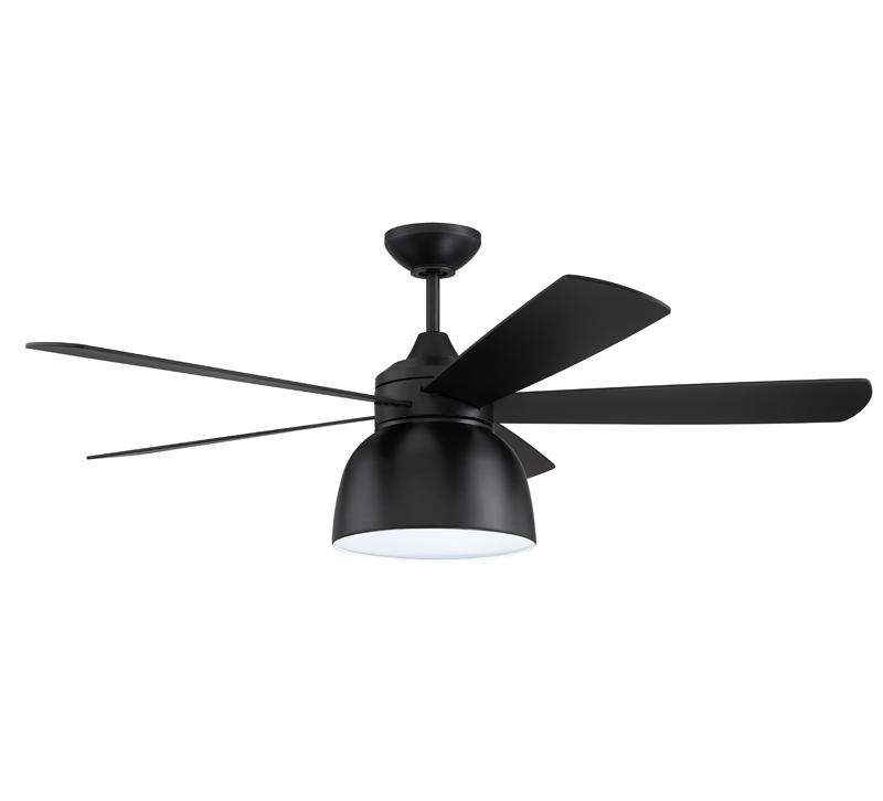 Ventura black ceiling fan with LED light kit from Craftmade