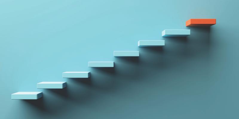 Staircase to success.