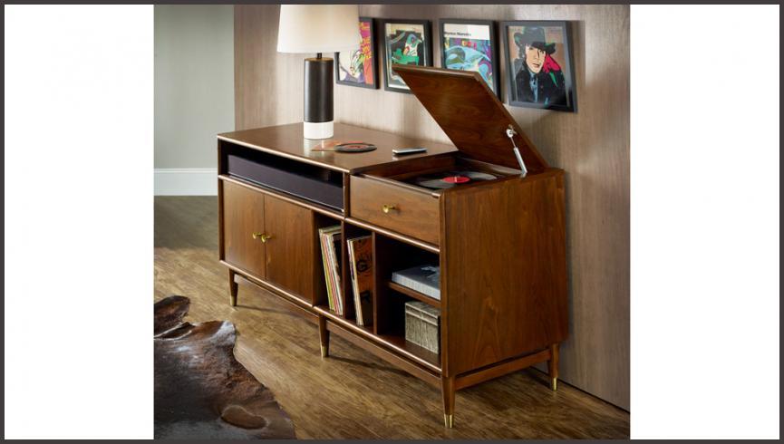 Studio 7H record player console, Taylor West for Hooker Furniture