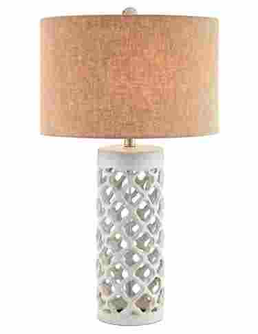 Stein World's Foiliana ceramic pillar-style table lamp