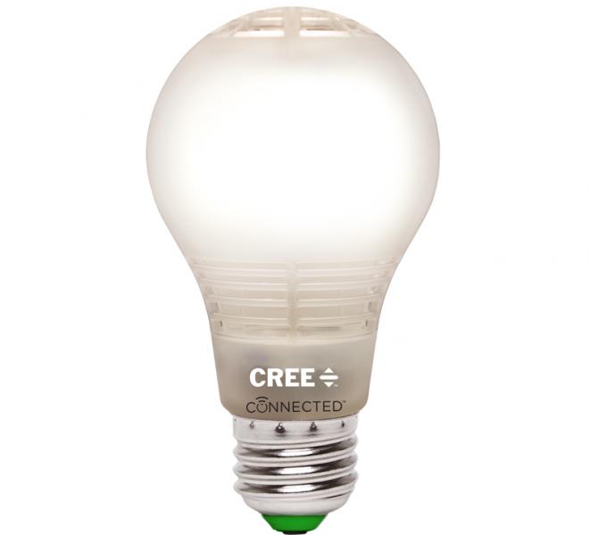 The Cree Connected LED bulb with a green tip