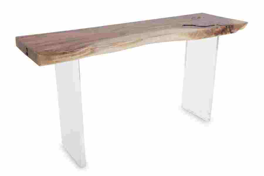 Floating Chamcha wood console table