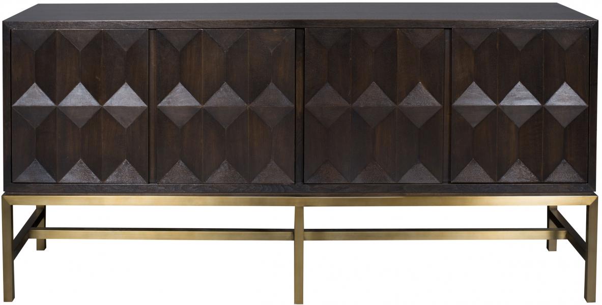 Rich and dark: Michael Weiss’ Artemus sideboard for Vanguard is carved from Manchurian Walnut and finished in Brownstone. www.vanguardfurniture.com