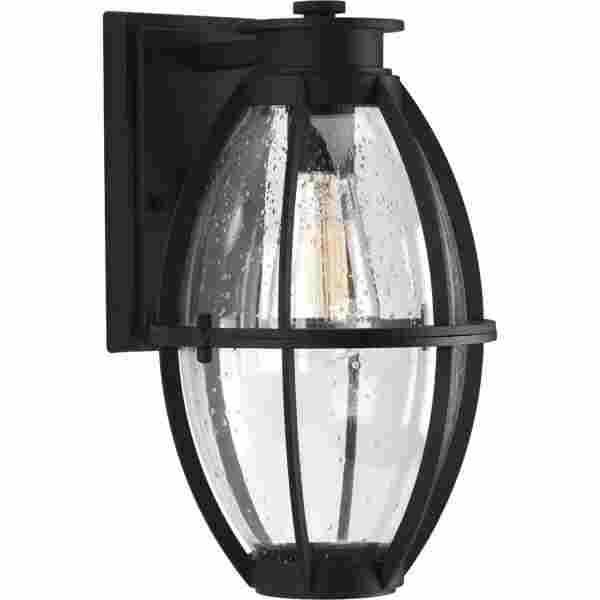 Pier 33 lantern for the outdoors in black from Progress Lighting