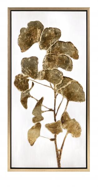 In this new piece from Trisha Yearwood’s collection for IMAX, stylized ginkgo leaves are highlighted with gold leaf on an ivory field. Throw in Napa Home & Garden’s St. Tropez suede square pillow in orange and you’ll make a vibrant statement. www.imaxcorp.com, www.napahomeandgarden.com
