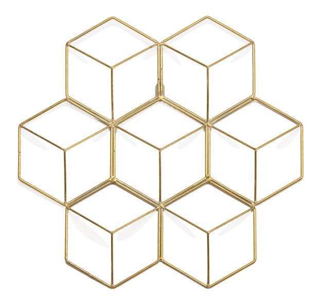 From Gold Leaf Design Group, the Hex wall grid designed by Allan Howze is meant to fit together in multiples to create a large-scale wall art piece. Equally as spunky, Peking Handicraft’s Swans canvas pillow, designed by Bouffants and Broken Hearts, is printed on both the front and the back. www.goldleafdesigngroup.com, www.pkhc.com