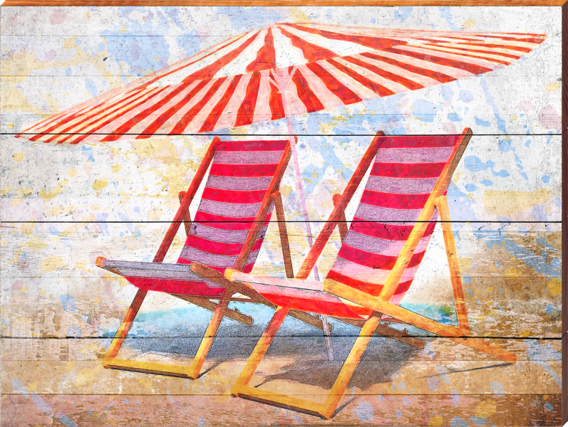 Mill Wood Art: Take a trip to the seaside with this breezy wall art. The image is reproduced on rough-cut solid pine boards. Suitable for both indoor and outdoor use. P1-4309. www.millwoodart.com