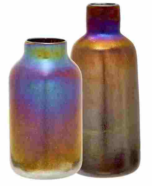 Viterra: The Carnival containers with iridescent shades of gold, purple and green are one of 10 new art glass collections set  to debut at market. Bldg. 2, 12-1229B, Bldg. 2, 2-100G.  www.viterraglass.com