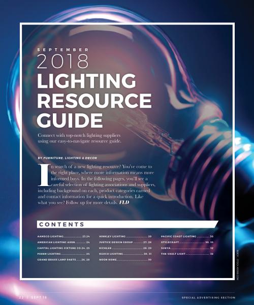 September 2018 Lighting Resource Guide 